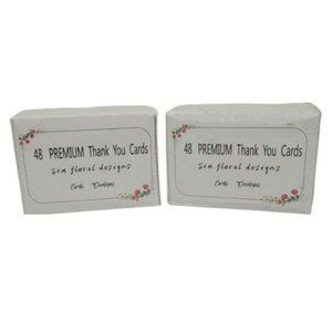 48 X 2 Packs Premium Thank You Cards 5 Floral Designs with Envelopes (2 …